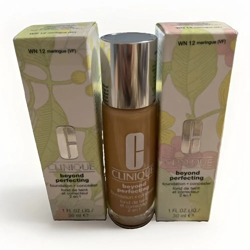 2 x Clinique Beyond Perfecting Foundation + Concealer ~ WN 112 Ginger (M) Was 23